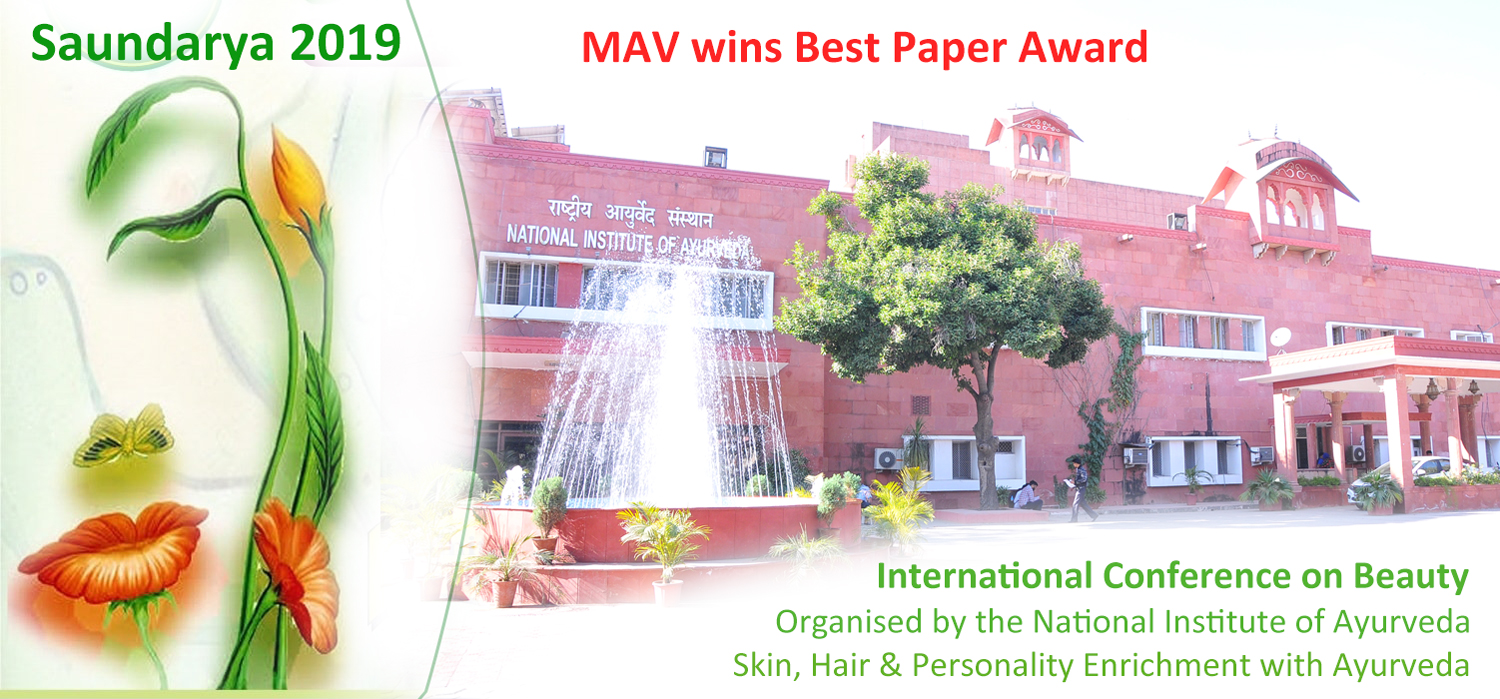 Saundarya 2019 - MAV wins Best Paper Award