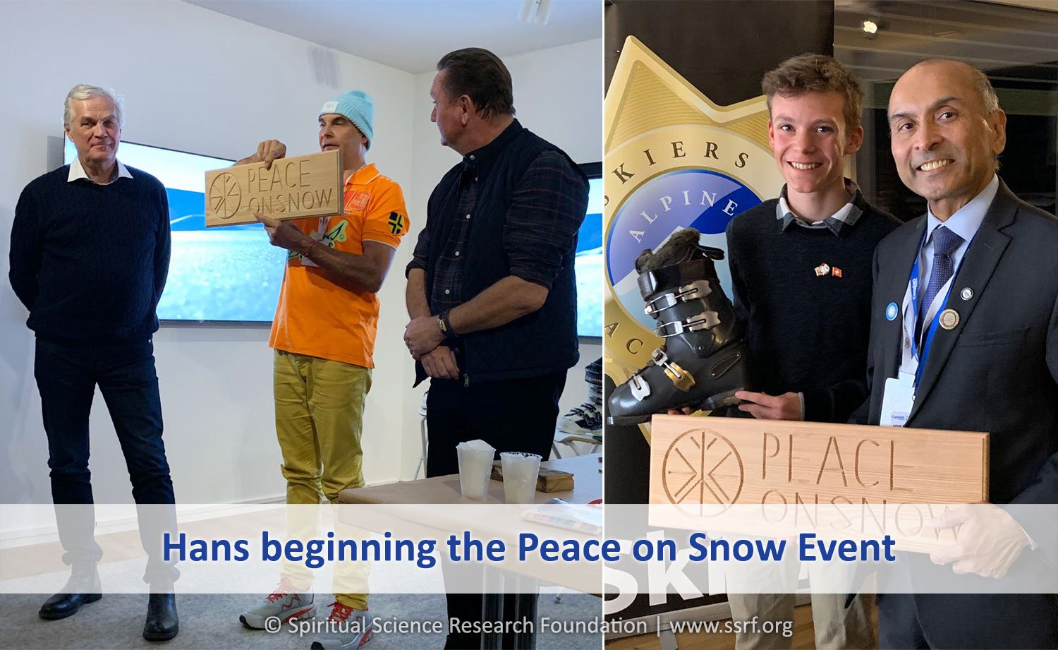 Hans beginning the Peace on Snow Event