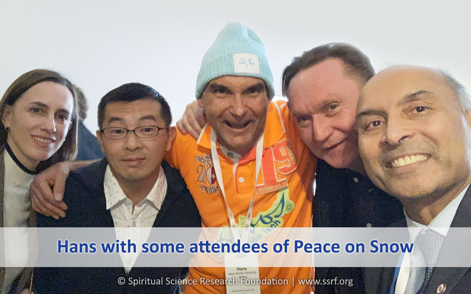 Hans with some attendees of Peace on Snow