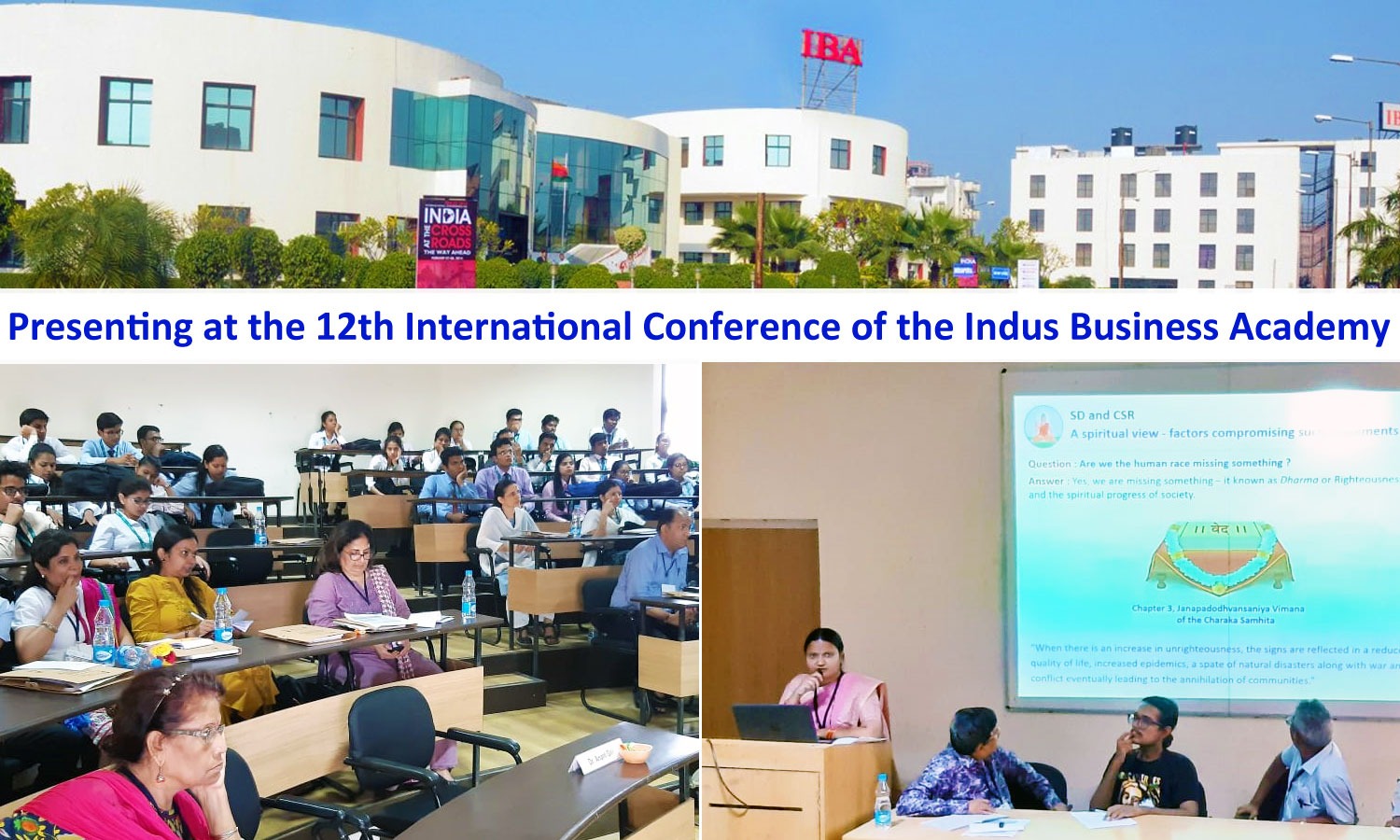 Presenting at the 12th International Conference of the Indus Business Academy